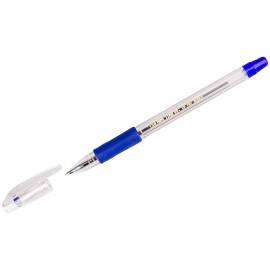 Ручка шариковая Crown "Low Vis" синяя, 0,7мм, грип
