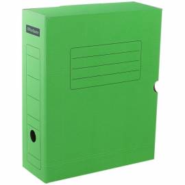 Короб архивный с клапаном OfficeSpace, микрогофрокартон, 100мм, зеленый