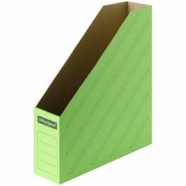 Накопитель-лоток архивный OfficeSpace (микрогофрокартон), ширина 75мм, зеленый