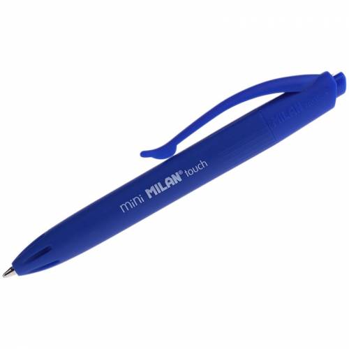 Ручка шариковая автоматическая Milan "mini P1touch" синяя, 1,0мм, в пластиковом стакане