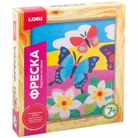 Фреска-картина из песка Lori "Трио бабочек", от 7-ми лет, картонная коробка