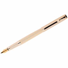 Ручка перьевая Delucci черная, 0,8 мм, корпус золото, подар. уп.