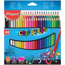Карандаши Maped "Color Pep's", 48цв., трехгран., заточен., картон, европодвес
