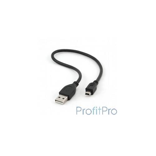 Gembird CCP-USB2-AM5P-1 USB 2.0 кабель PRO для соед. 0,3м AM/miniBM позол.конт., черный 