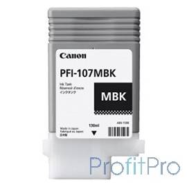 Canon PFI-107MBK 6704B001 Картридж для iPF680/685/770/780/785, Черный, 130ml