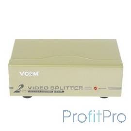 VCOM VDS8015 Разветвитель VGA 1-2-port (VGA15M+2VGA15F)+б.п. 