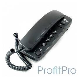 RITMIX RT-100 black проводной телефон повторный набор номера, настенная установка, кнопка выключения микрофона, регулятор громк