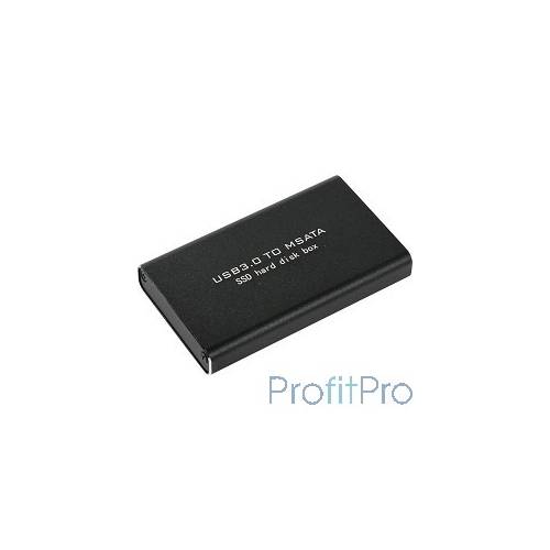 ORIENT 3501U3 Внешний контейнер, USB 3.0 для SSD mSATA 6Gb/s (ASM1153E), алюминий, черный цвет