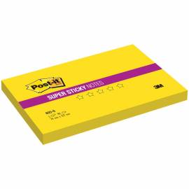Самоклеящийся блок Post-it "Super Sticky", 76*127мм, 90л, желтый неон
