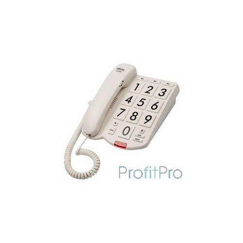 RITMIX RT-520 ivory Телефон проводной[повтор. набор, регулировка уровня громкости, световая индикац]