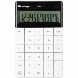 Калькулятор настольный Berlingo, 12 разр., двойное питание, 165*105*13мм, белый