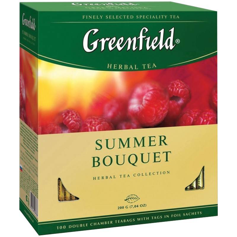 Чай гринфилд с малиной. Чай Greenfield Summer Bouquet. Чай Гринфилд Herbal Tea. Чай Гринфилд саммер букет. Гринфилд малина 100 пакетиков.