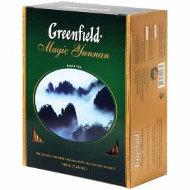 Чай Greenfield "Magic Yunnan", черный, 100 пакетиков по 2г