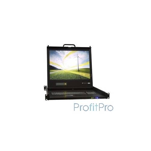 ProCase UNIUS 19/E/RU Консоль модульная однорельсовая 19&apos&apos, single rail console, LCD D-Sub, PS/2 и USB, разрешение 128