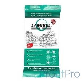 Lamirel LA-61617(01) Антибактериальные универсальные чистящие салфетки для поверхностей, 24 шт, еврослот, мягкая упаковка