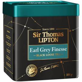 Чай Sir Thomas Lipton "Earl Grey Finesse", черный, листовой, жестяная банка, 100г