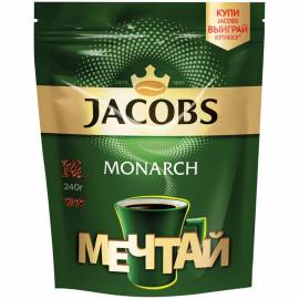 Кофе растворимый Jacobs "Monarch", сублимированный, мягкая упаковка, 240г