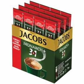Кофе растворимый Jacobs "Monarch", 3 в 1, 24 пакетика*15г