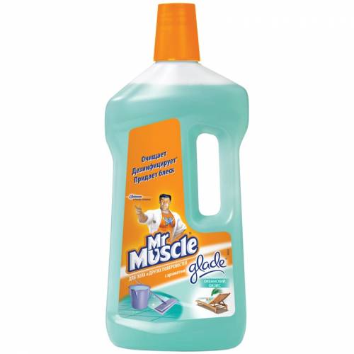 Средство для мытья пола и других поверхностей Mr.Muscle "Океанский оазис", 0,75л