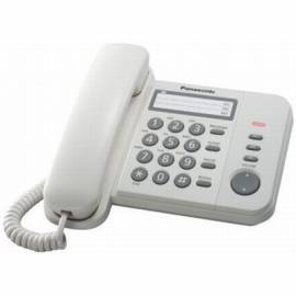 Телефон проводной Panasonic KX-TS2352RUW, повторный набор, индикатор вызова, белый