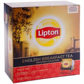 Чай Lipton "Discovery. English Breakfast", черный, 100 пакетиков по 2г