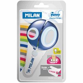 Ножницы детские Milan "Funny" 12,2см, пластиковые лезвия, ассорти, европодвес