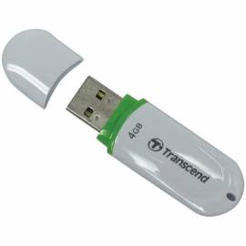 Память Transcend "JetFlash 330" 4Gb, USB 2.0 Flash Drive, белый