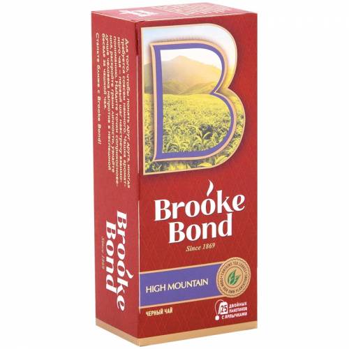 Чай Brooke Bond "Высокогорный", черный, 25 пакетиков по 1,8г