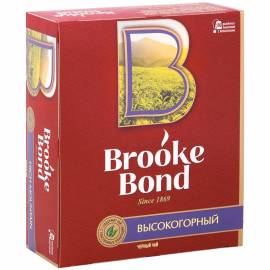 Чай Brooke Bond "Высокогорный", черный, 100 пакетиков по 1,8г
