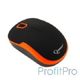Gembird MUSW-200 Black-Orange USB Мышь беспроводная, soft touch, черн/оранж, 2кн.+колесо-кнопка, 2.4ГГц