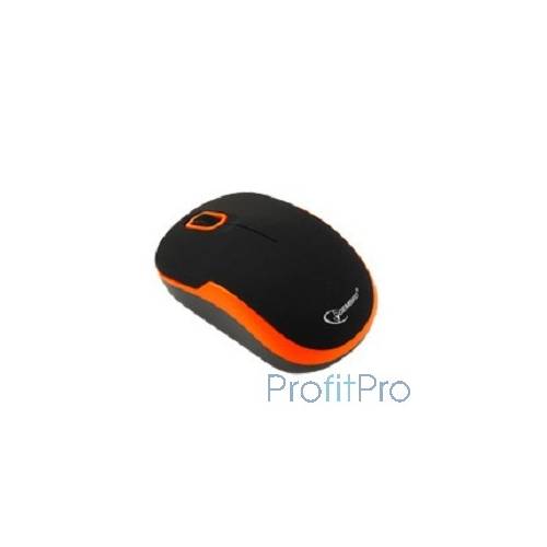 Gembird MUSW-200 Black-Orange USB Мышь беспроводная, soft touch, черн/оранж, 2кн.+колесо-кнопка, 2.4ГГц