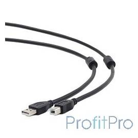 Gembird/Cablexpert CCF2-USB2-AMBM-15 USB 2.0 Pro Кабель , AM/BM, 4.5м, экран,2феррит.кольца, черный, пакет