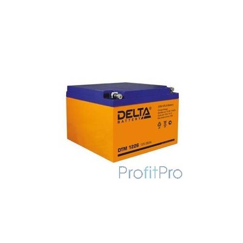 Delta DTM 1226 (26А\ч, 12В) свинцово- кислотный аккумулятор 