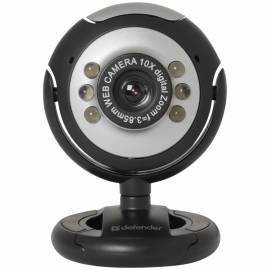 Веб-камера Defender C-110 0.3 МП, подсветка, кнопка фото