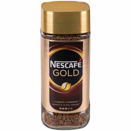 Кофе растворимый Nescafe "Gold", сублимированный с добавлением молотого, стеклянная банка, 95г 