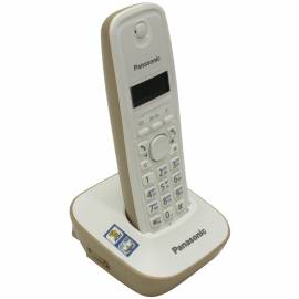 Телефон беспроводной Panasonic KX-TG1611RUJ, монохром. дисплей, АОН, 50 номеров, бежевый