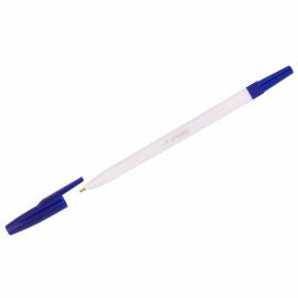 Ручка шариковая Стамм "049" синяя, белый корпус