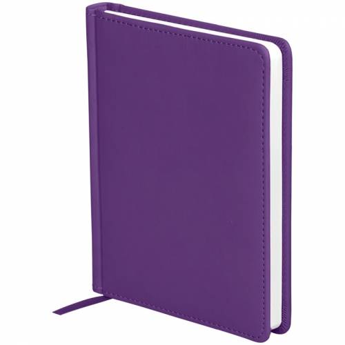 Ежедневник недатированный, A6, 136л., кожзам, OfficeSpace "Winner", фиолетовый