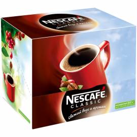 Кофе растворимый Nescafe "Classic", гранулированный, порционный, 30 пакетиков*2г