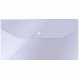 Папка-конверт на кнопке OfficeSpace, C6, 150мкм, прозрачная