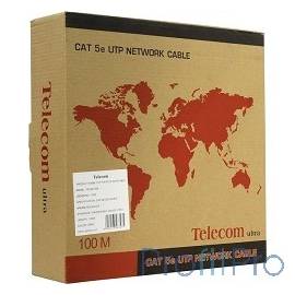 Telecom Кабель FTP кат. 5е 4 пары (100м) (0.51mm) ССА серый[TFS44150E]