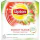 Чай Lipton "Energy Surge", зеленый с травами, 20 пакетиков-пирамидок по 1,6г