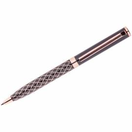 Ручка шариковая Delucci синяя, 1,0мм, корпус черный/золото, поворот., подар. уп.