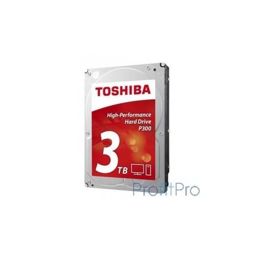 3TB Toshiba P300 (HDWD130EZSTA) SATA 6.0Gb/s, 7200 rpm, 64Mb buffer, 3.5"