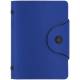 Визитница карманная OfficeSpace на 40 визиток, 80*110мм, кожзам, кнопка, сине-голубой