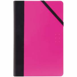 Ежедневник недатированный, A5, 208л., пластик, Milan "Flash Pink", розовый