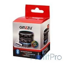 Ginzzu GM-880B (3Вт, 100Гц-20КГц, 300мАч, AUX, microSD, USB-flash, FM-радио, светодиодная подсветка музыкального сопровождения,