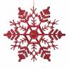Елочное украшение пластиковое "Снежинка-паутинка", 16,5*16,5см, красная