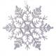 Елочное украшение пластиковое "Снежинка-паутинка", 16,5*16,5см, серебряная