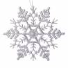 Елочное украшение пластиковое "Снежинка-паутинка", 16,5*16,5см, серебряная
